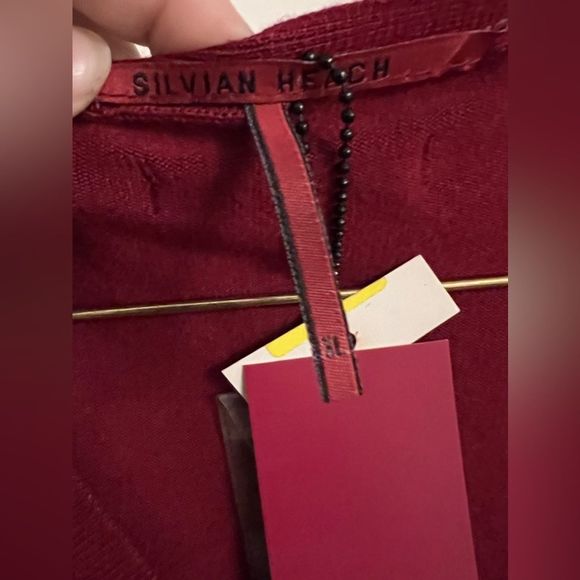 NWT Silvian Heach Deep Red Cropped Button Front Long Sleeve Cardigan Size XL - Picture 12 of 14